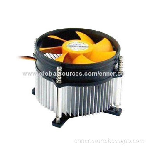 LGA 775 CPU Cooler with Aluminum Heat-sink from Dongguan Factory, Made of AL 6063 T5 Material